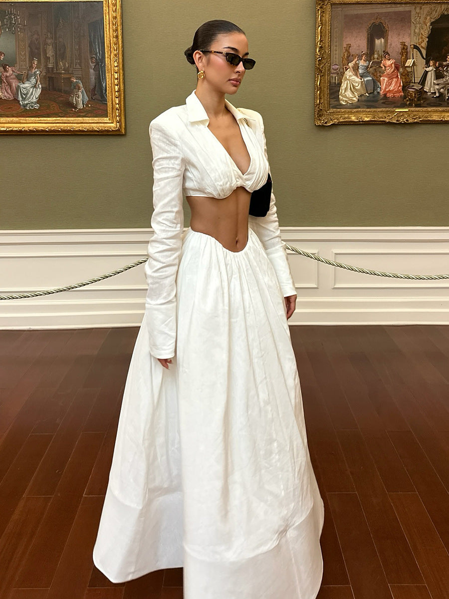 Women’s White Set | Cutout | White | Elegant