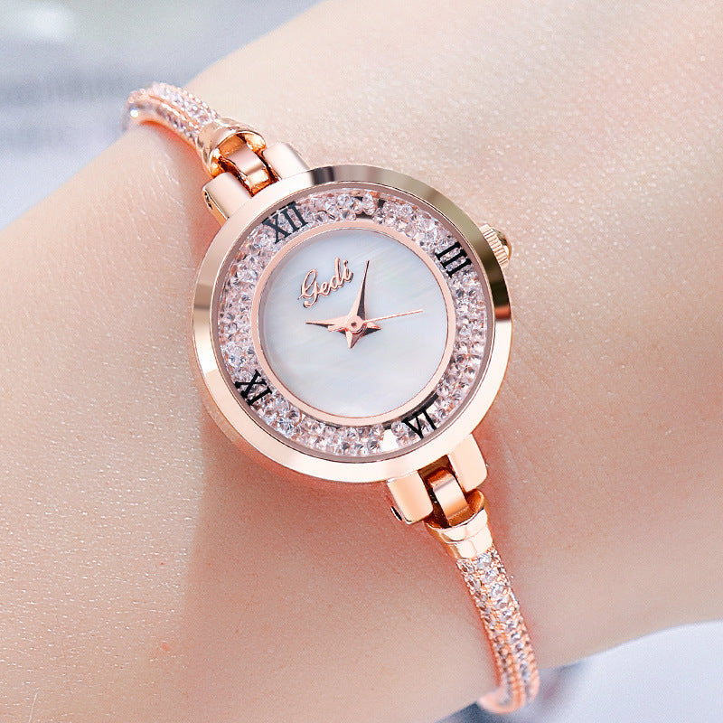 Women’s Diamond Look Quartz Watch | Elegant | Round Dial | Minimal