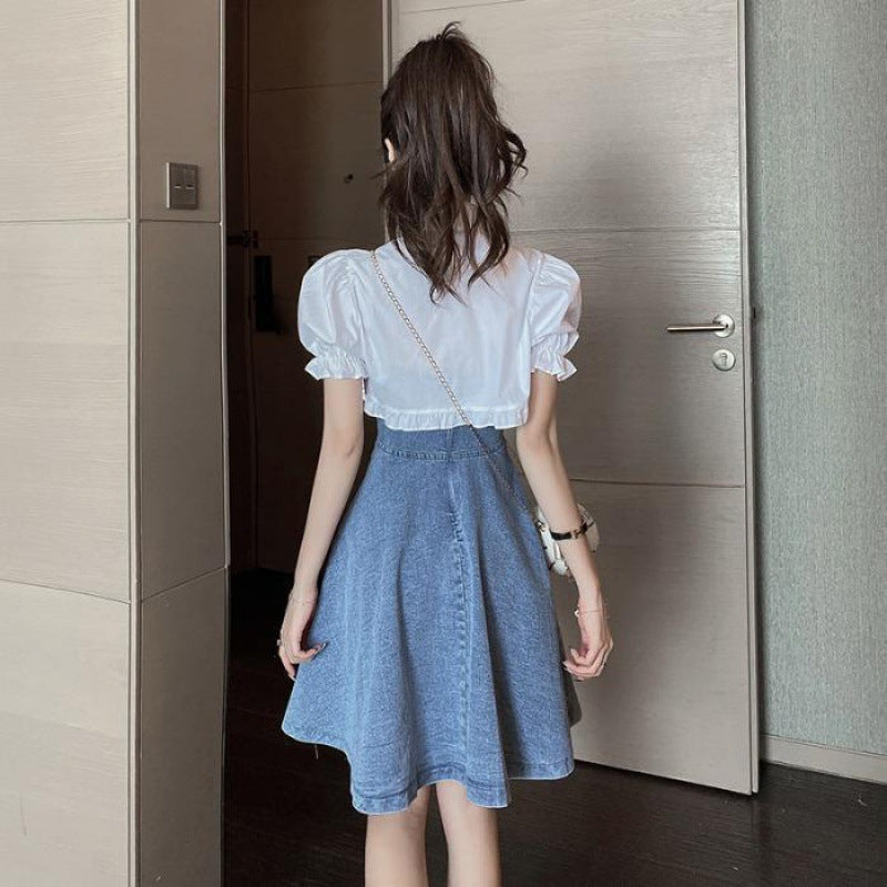 Women’s Denim Sling Dress | Waist Fit | Fashion | Casual
