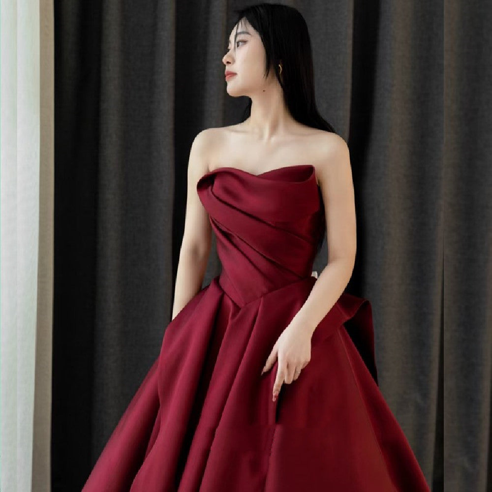 Women’s Dress | Burgundy | Vintage | Elegant