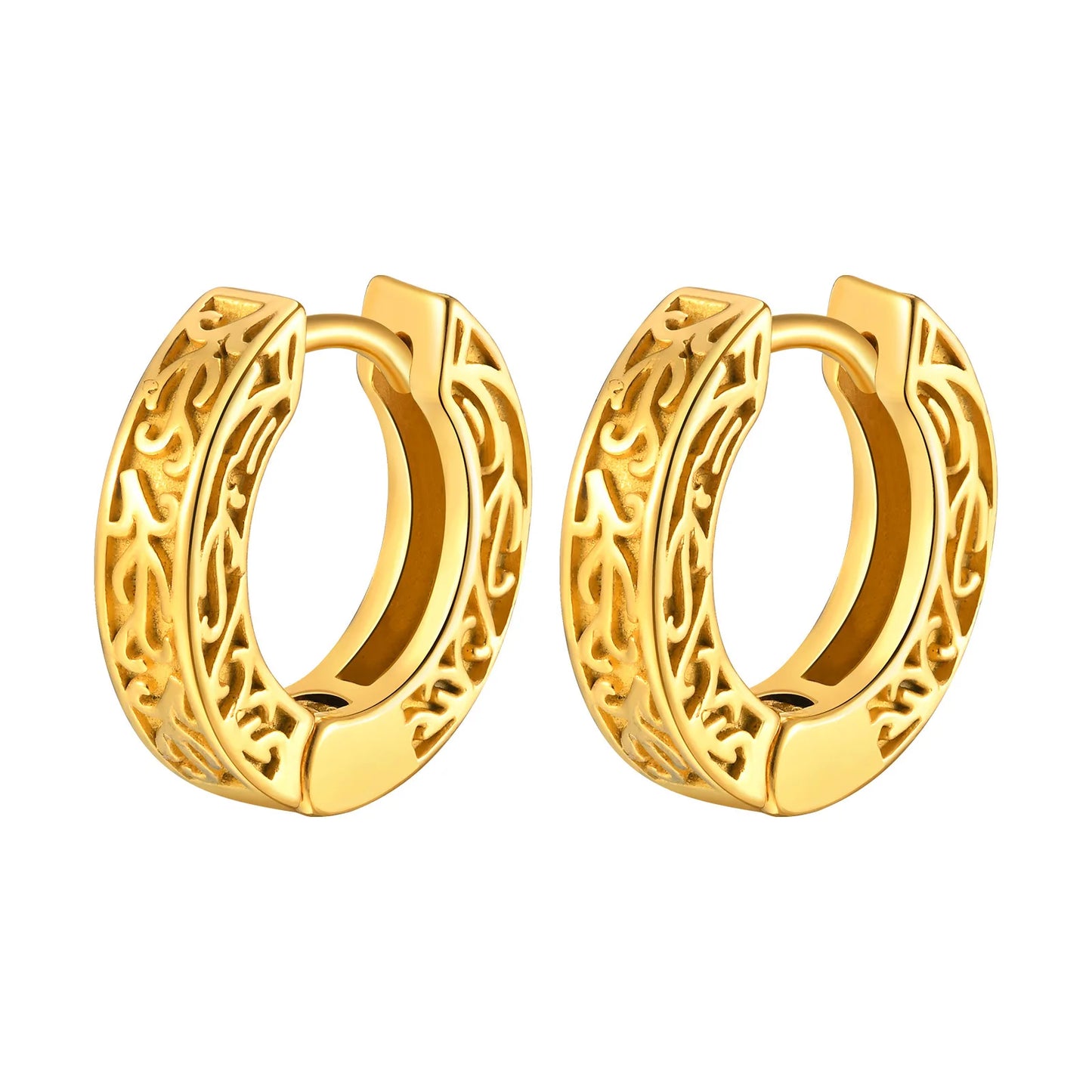 Men’s Stainless Steel Small Hoop Earrings – Anti-Allergy Punk Rock Huggies Jewelry