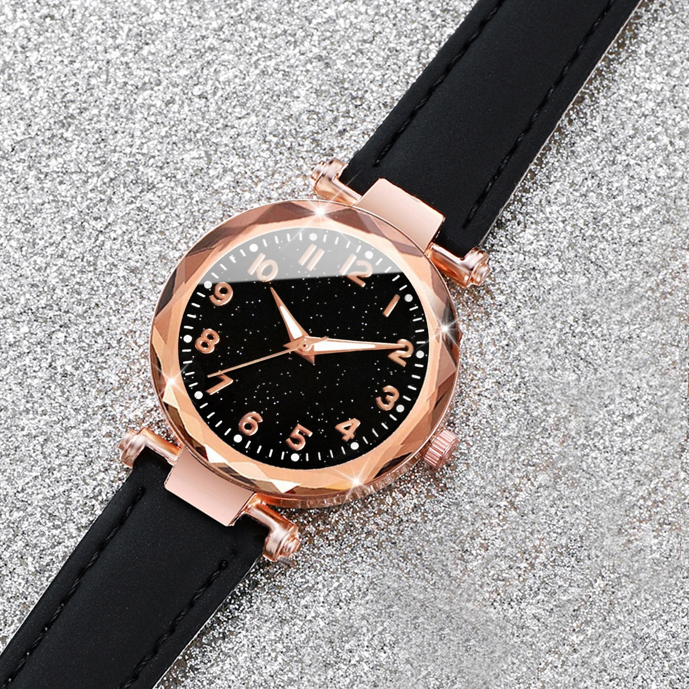 Women’s Watch Jewelry Set | Fashion | Leather Band | Quartz