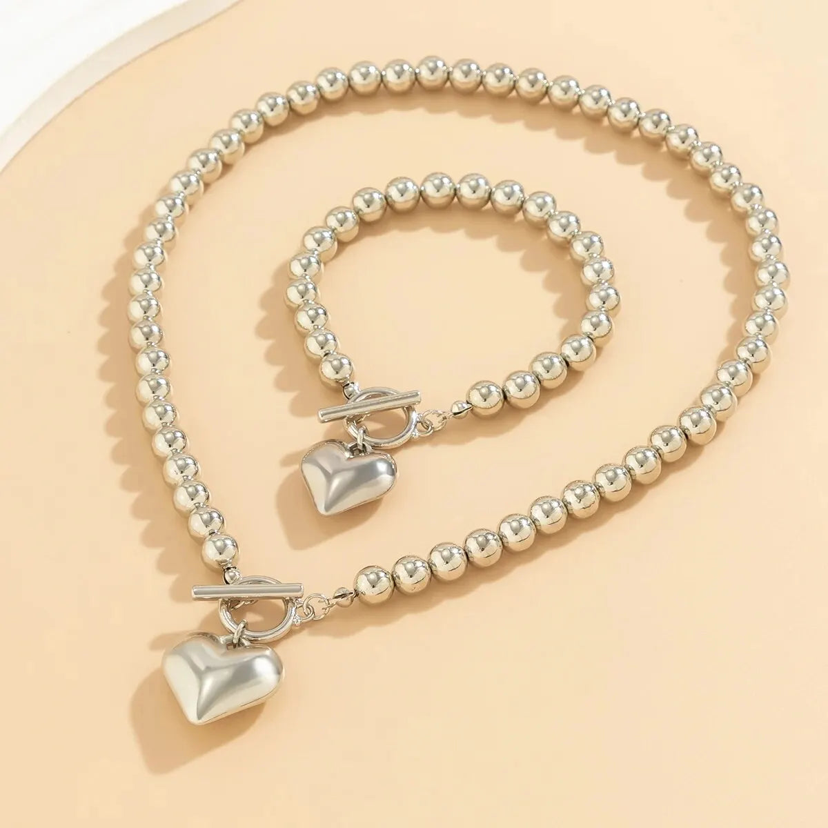 Women’s Jewelry Beaded Heart Jewelry Set | Vintage | Punk | OT Buckle