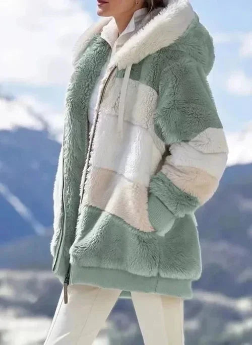 Women’s Hooded Outerwear | Casual | Plaid Puffer Jacket
