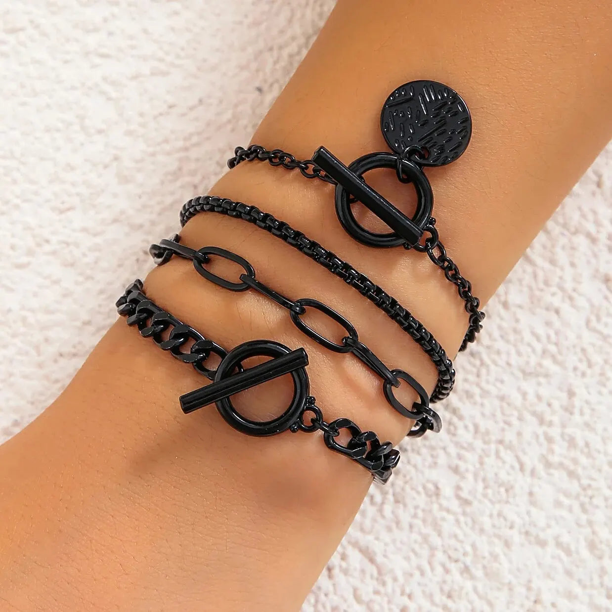 Women’s Jewelry Cuban Link Coin Bracelet | Punk | Vintage | OT Buckle