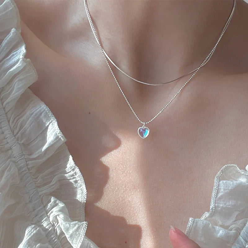 Women’s Jewelry Shiny Butterfly Layered Necklace | Elegant | Double Layer | Gift