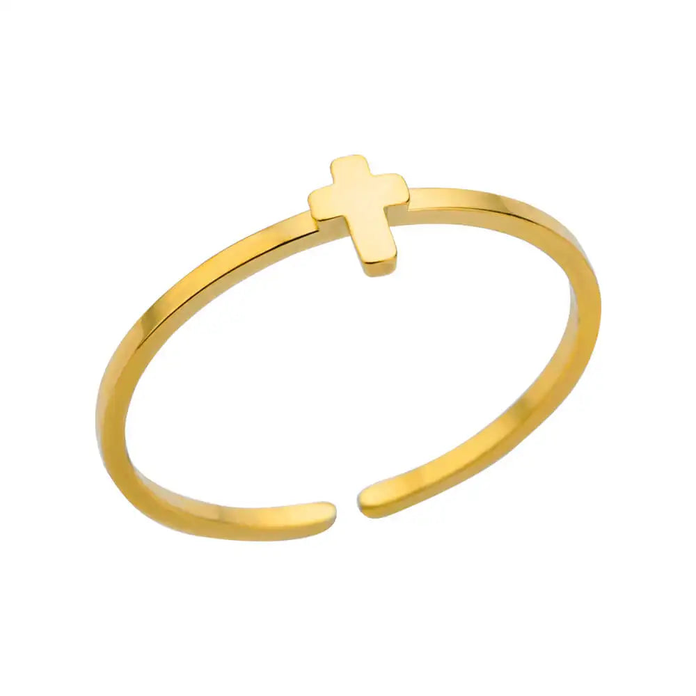 Women’s Jewelry Shell Star Open Ring | Trendy | Gold Tone