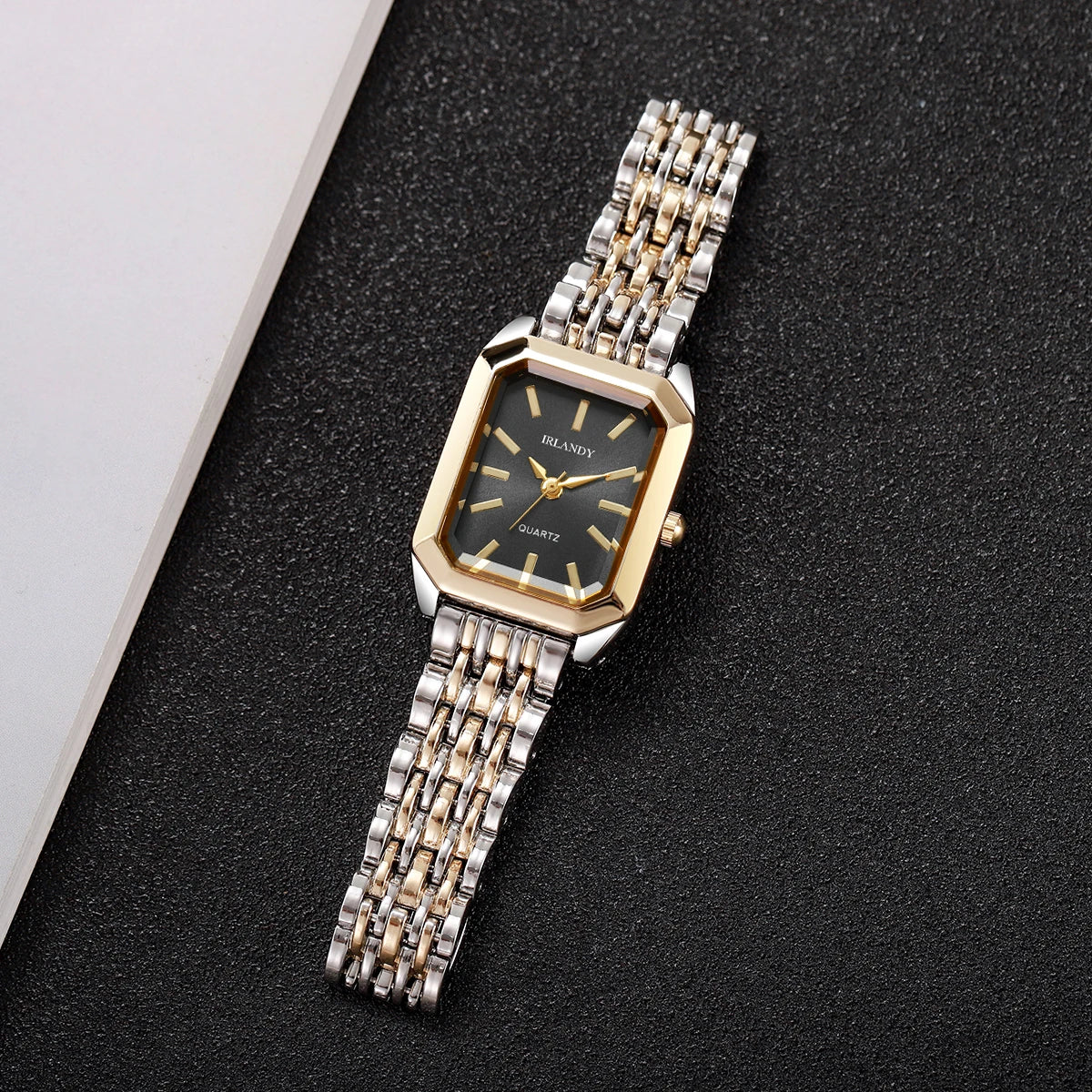 Women’s Rectangle Dial Quartz Watch | Minimal | Steel Strap | Gift