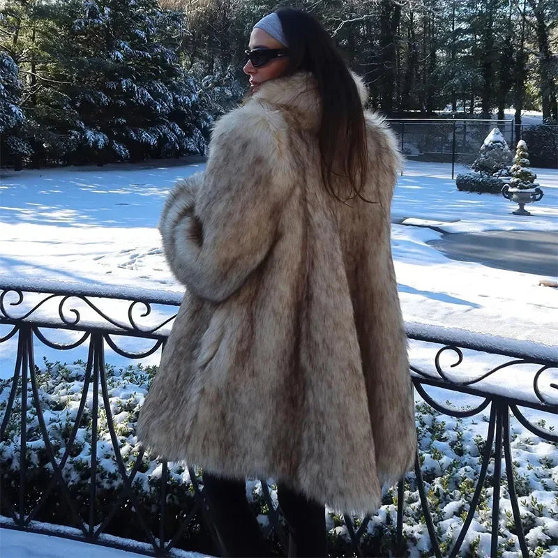 Women’s Faux Fur Puffer Jacket Outerwear | Luxury | Oversized