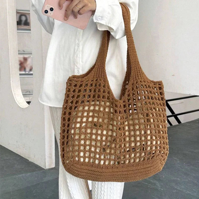 Women’s Tote Bag | Crochet Straw | Boho | Summer