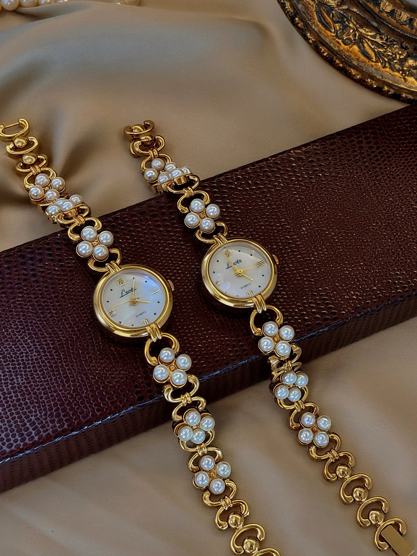 Women’s Pearl Mother Dial Quartz Watch | French | Waterproof | Elegant