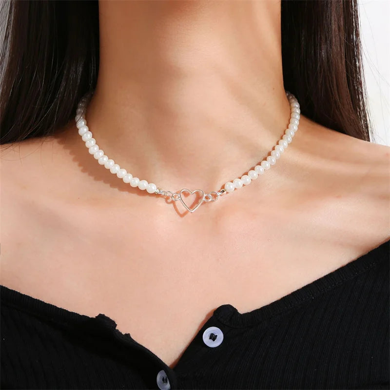 Women’s Jewelry Black Ribbon Pearl Choker Necklace | Elegant | Party | Vacation