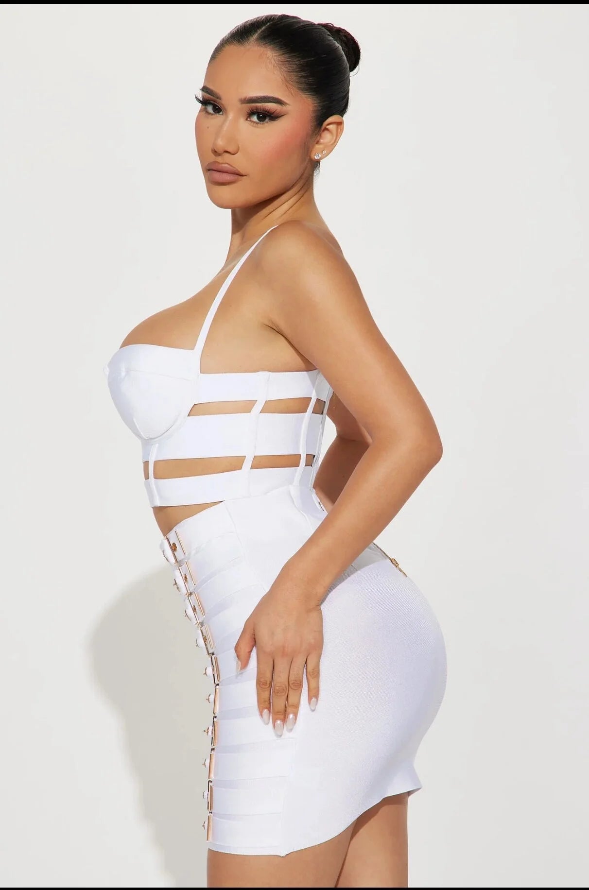 Women’s Punk Bandage Elegant Set Sexy Suspender Nightclub Outfit