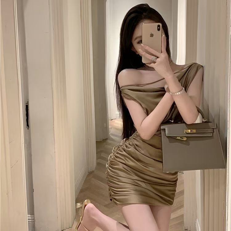 Women’s Asymmetrical Neckline Wrap Dress | Designer Style | Elegant | Chic Mini