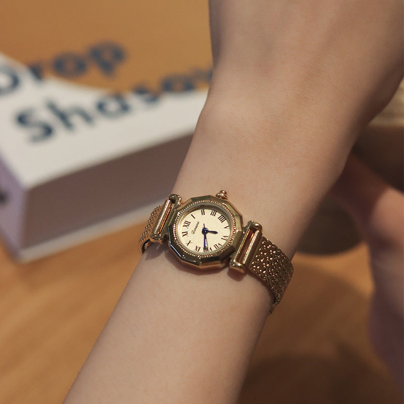 Women’s Octagonal Steel Quartz Watch | Retro | Vintage | Elegant