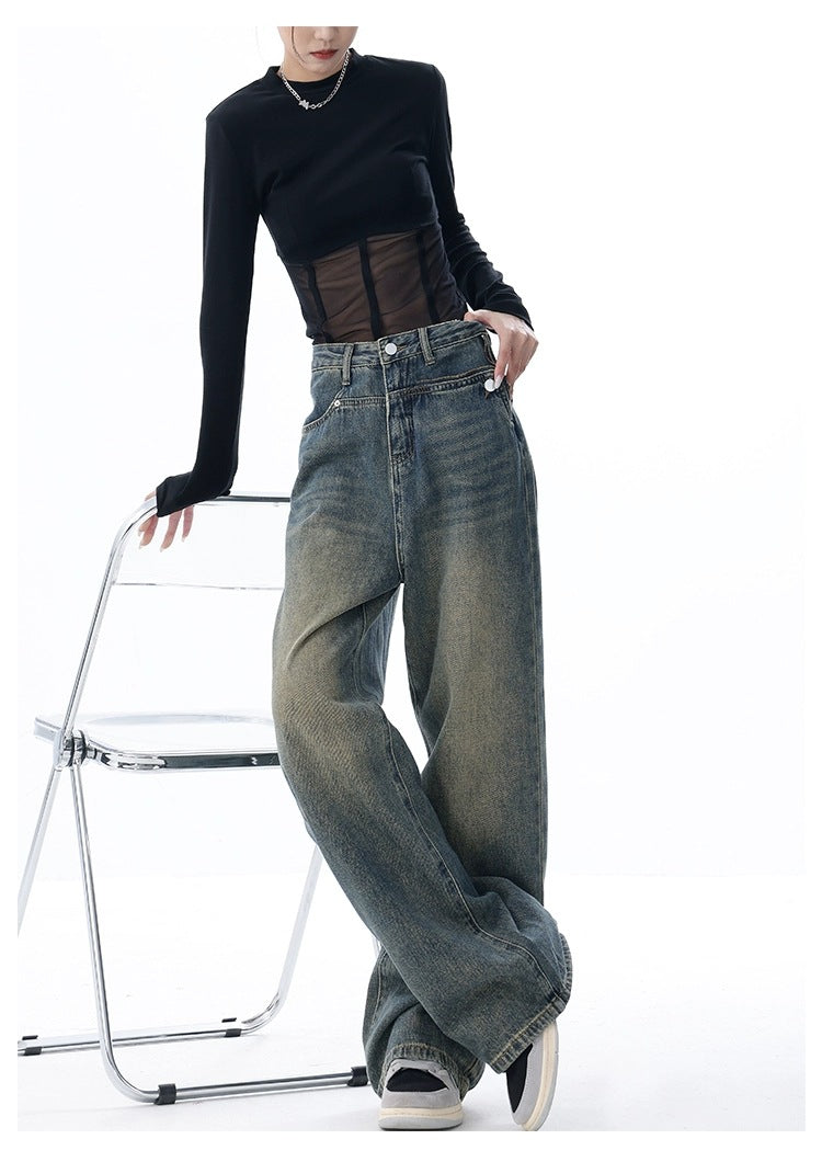 Women’s Retro Jeans Bottoms | Casual | Streetwear | Chic
