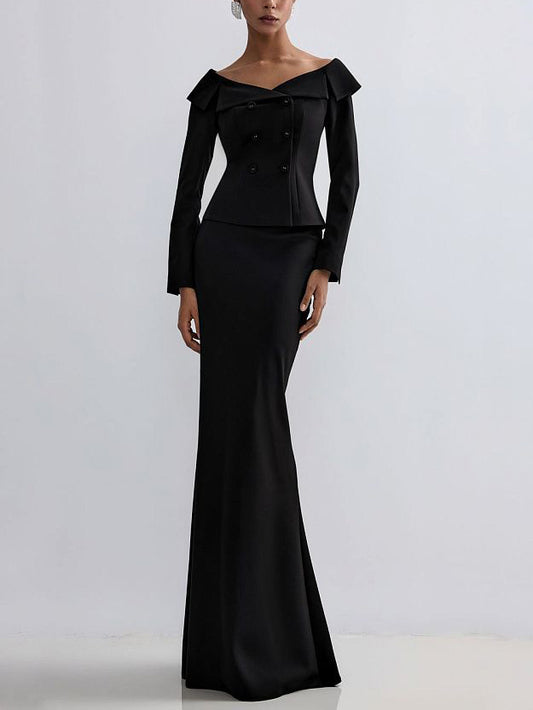 Women’s Two-Piece Black Set | Black | Elegant | Formal