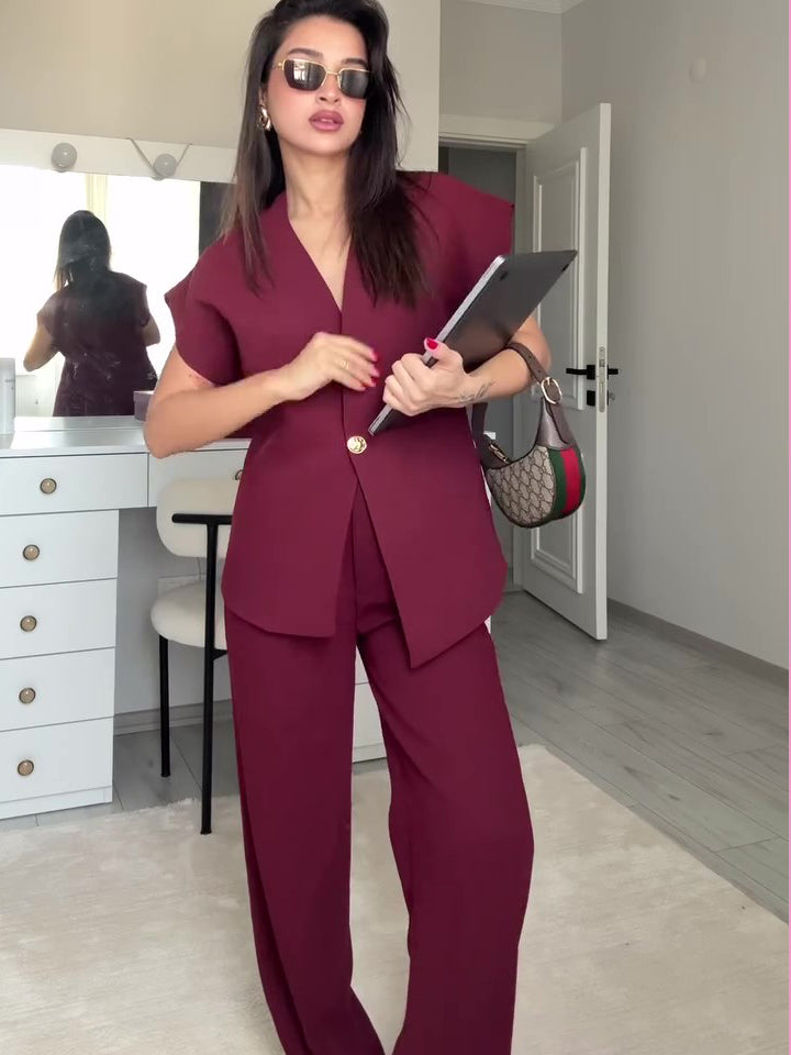 Women’s Set | Burgundy | Elegant | Chic