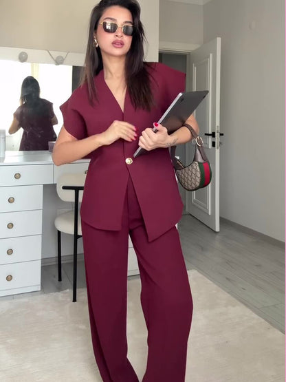 Women’s Set | Burgundy | Elegant | Chic