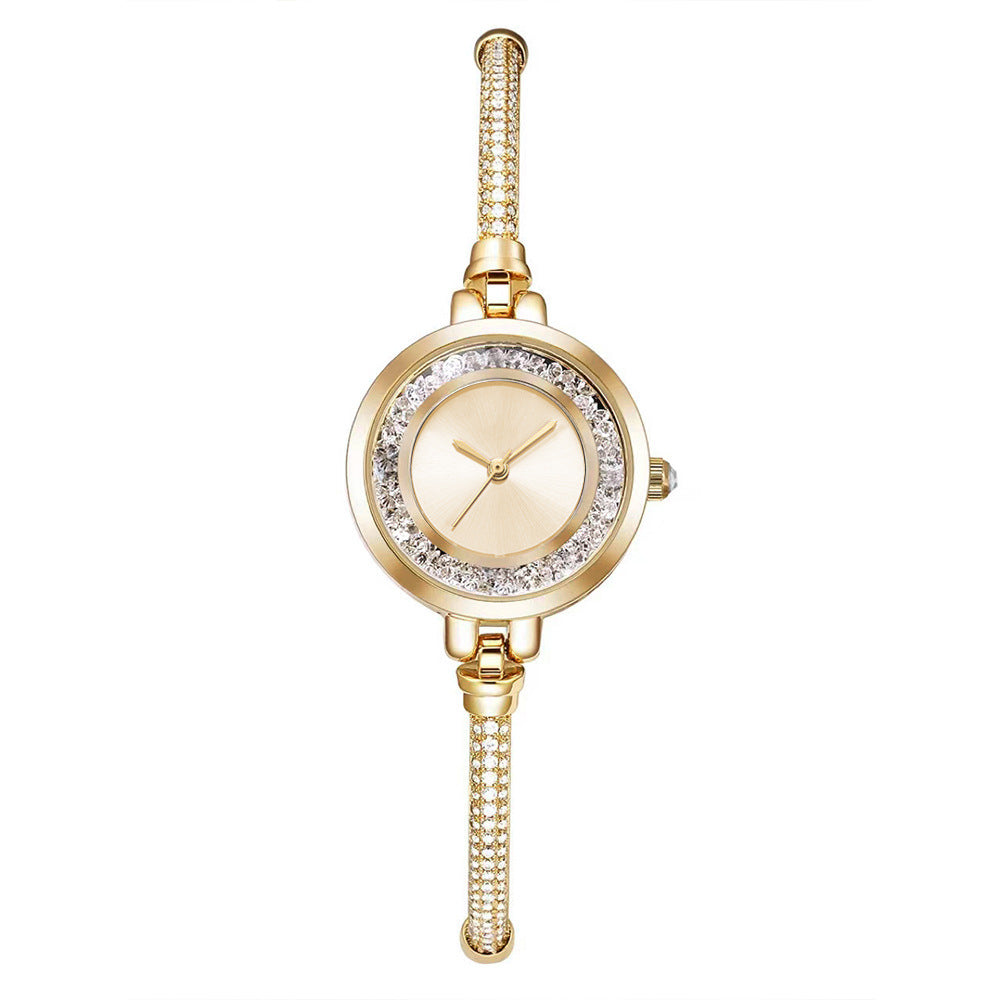 Women’s Thin Strap Quartz Watch | Rhinestone | Elegant | Adjustable