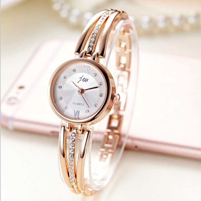 Women’s Rhinestone Round Quartz Watch | Steel Band | Fashion | Elegant