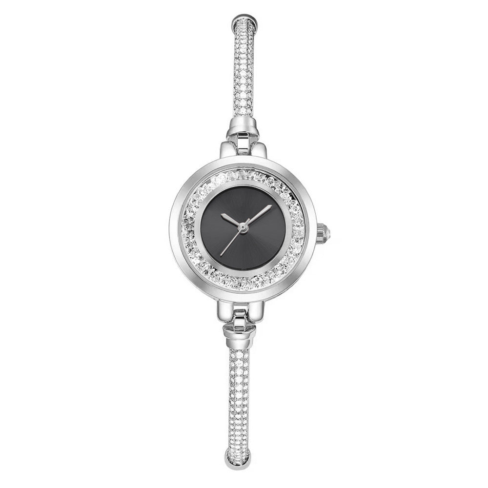 Women’s Thin Strap Quartz Watch | Rhinestone | Elegant | Adjustable