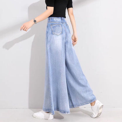 Women’s Wide Leg Denim Skirt | Casual | Streetwear | Chic Bottom