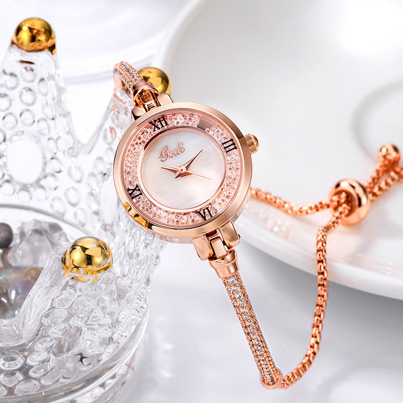 Women’s Diamond Look Quartz Watch | Elegant | Round Dial | Minimal