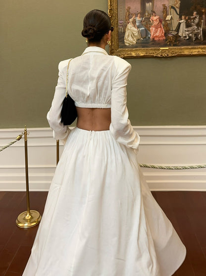 Women’s White Set | Cutout | White | Elegant