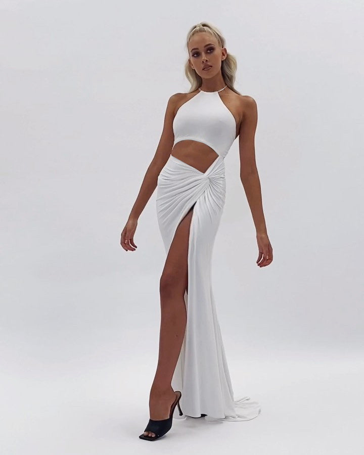 Women’s Halter Neck Cutout Long Maxi Dress | Sexy | Lace Up | Party