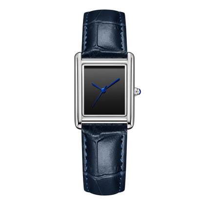 Women’s Square Quartz Watch | Leather Strap | Casual | Waterproof