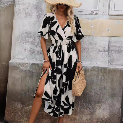 Women’s Cross Neck Midi-Maxi Dress | Summer | Elegant | Party