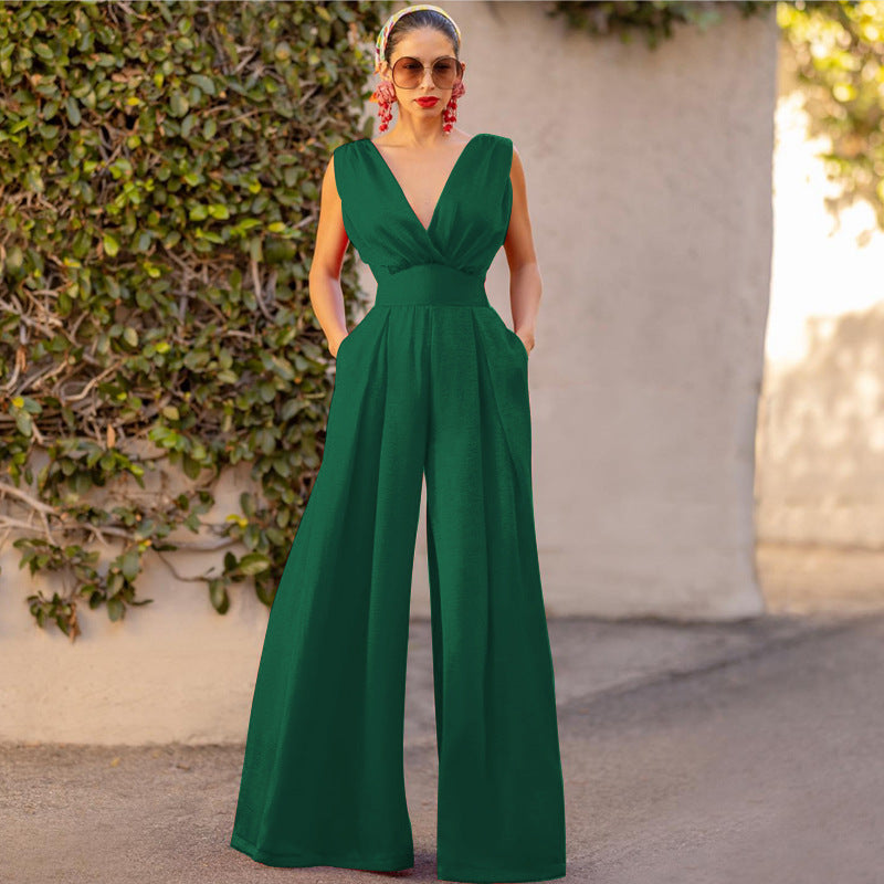 Women’s High Waist Wide Jumpsuit | Elegant | Casual