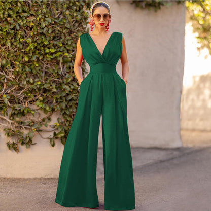 Women’s High Waist Wide Jumpsuit | Elegant | Casual