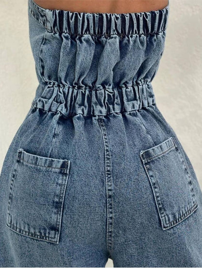 Women’s Two Piece Set | Denim | Bandeau | Casual