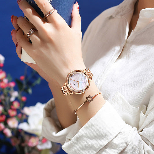 Women’s Rhinestone Quartz Watch | Simple | Elegant | Fashion