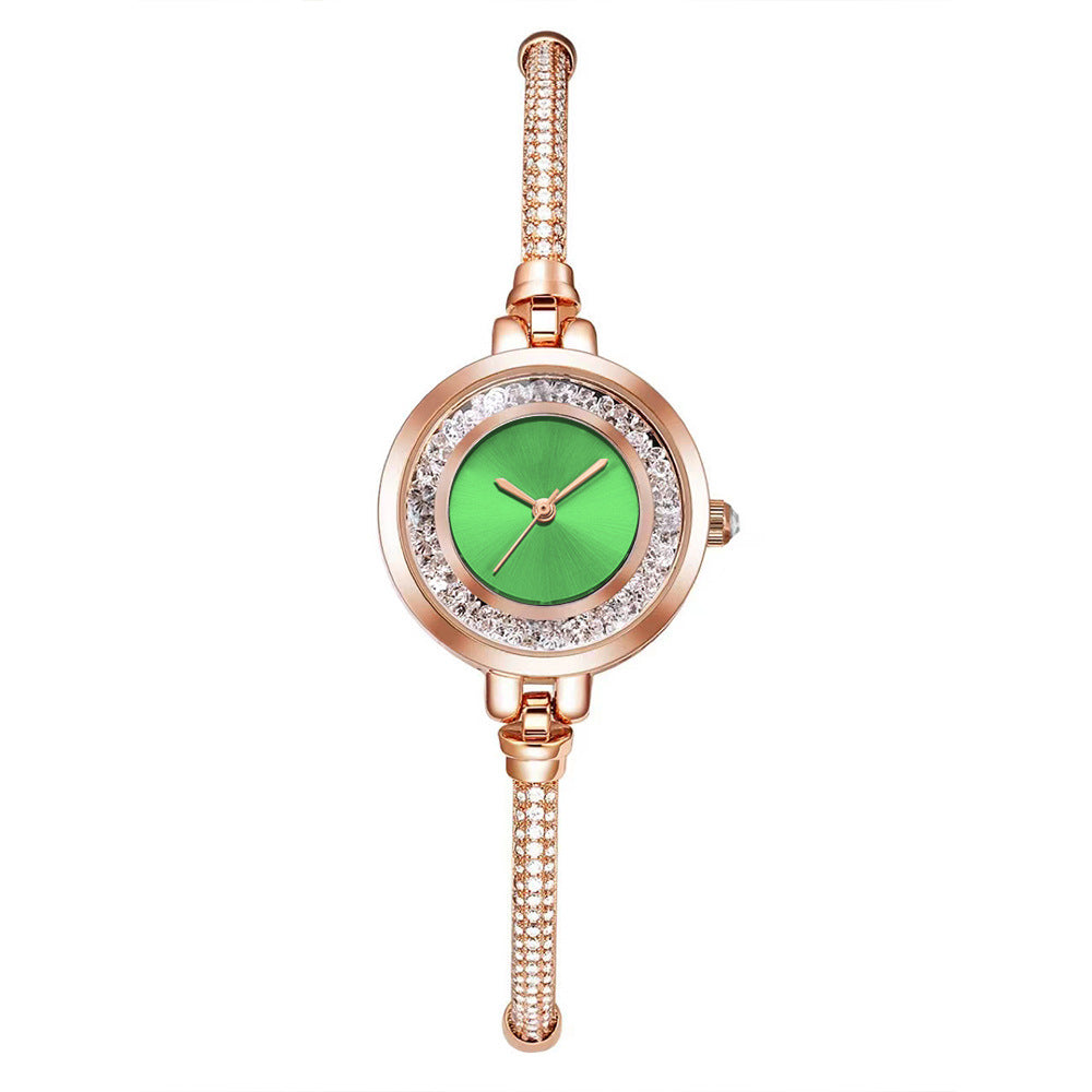 Women’s Thin Strap Quartz Watch | Rhinestone | Elegant | Adjustable