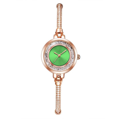 Women’s Thin Strap Quartz Watch | Rhinestone | Elegant | Adjustable