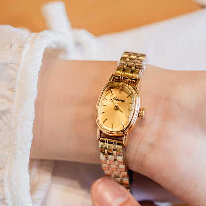 Women’s Oval Steel Quartz Watch | Vintage | Elegant | Minimal