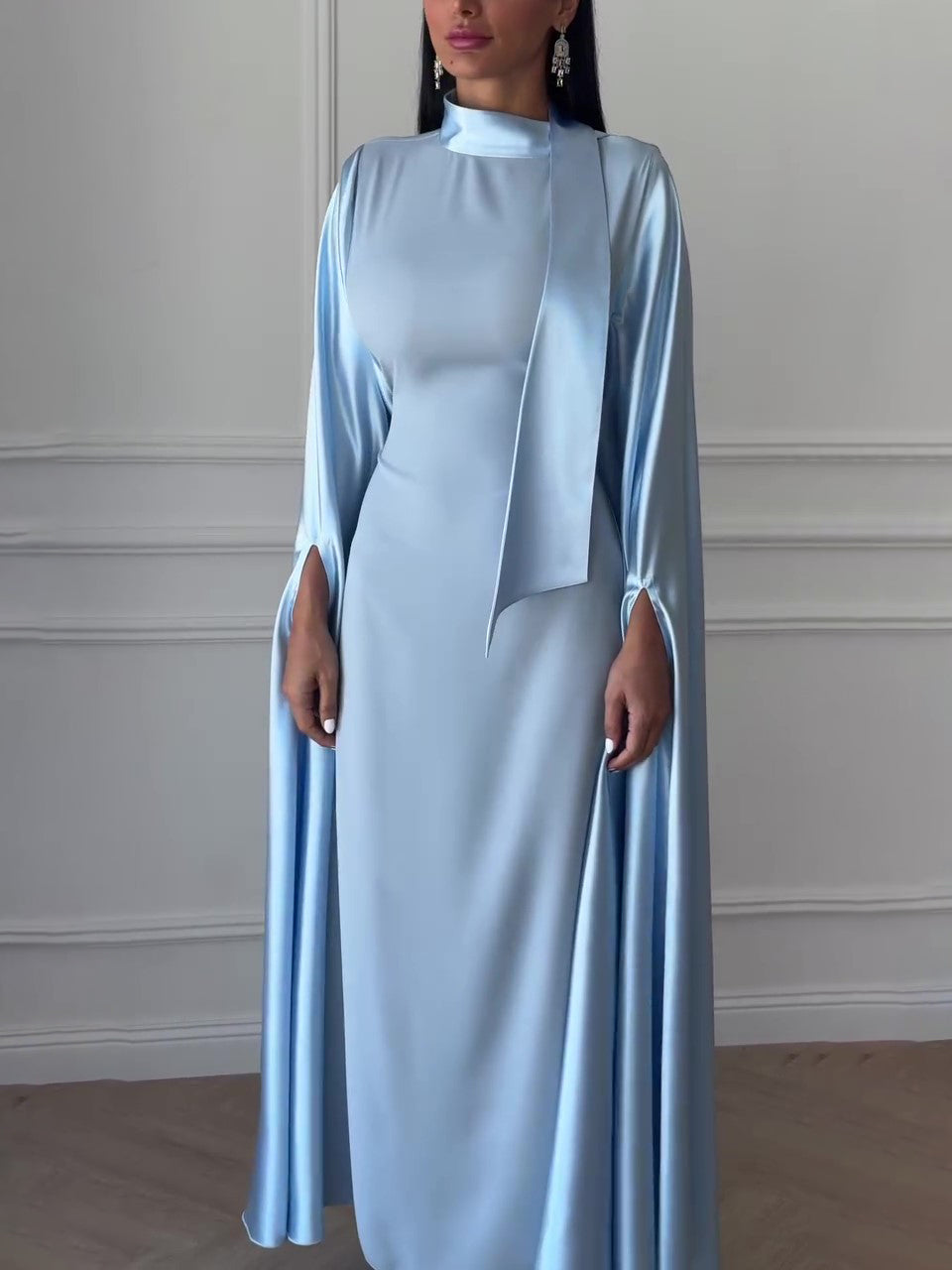 Women’s Blue Seam Maxi Dress | Bucket Style | Elegant | Casual