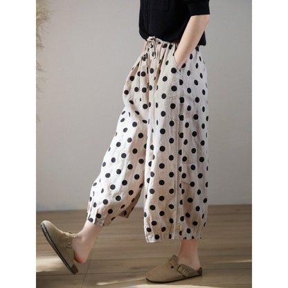 Women’s Cotton Linen Harem Pants Bottoms | Loose Fit | Plus Size | Casual