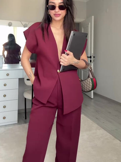 Women’s Set | Burgundy | Elegant | Chic