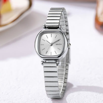 Women’s Small Square Steel Quartz Watch | Simple | Fashion | Elegant