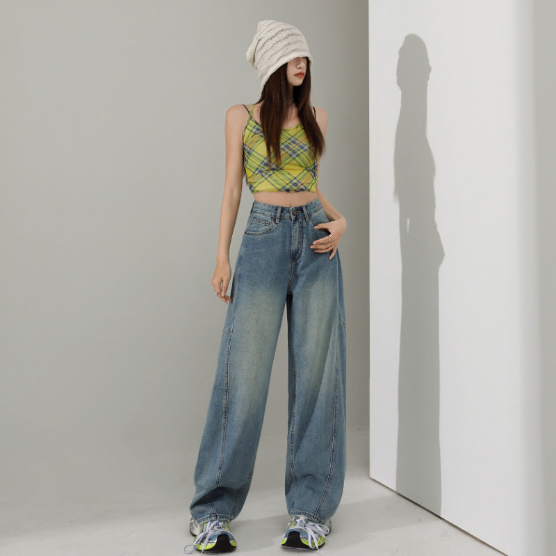 Women’s Wide Leg Jeans Bottoms | Loose Fit | Casual | Streetwear