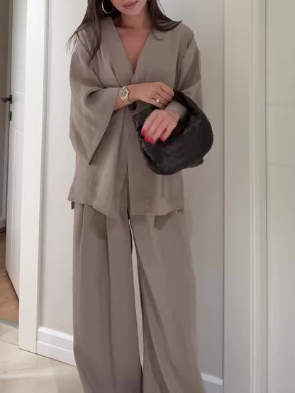 Women’s Two Piece Set | Solid Color | Casual | Chic