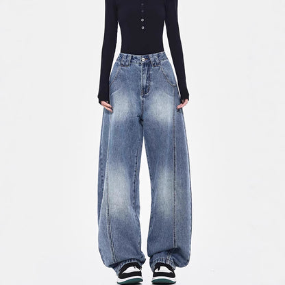 Women’s Retro Loose Jeans Bottoms | Casual | Streetwear | Wide Fit