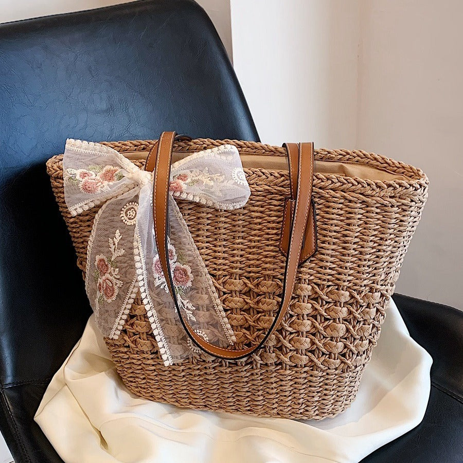 Women’s Tote Bag | Hollow Woven Design | Casual | Everyday Shoulder