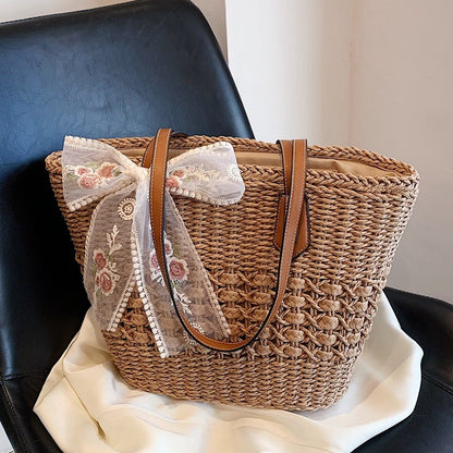 Women’s Tote Bag | Hollow Woven Design | Casual | Everyday Shoulder