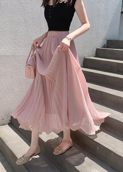 Women’s High Waist Pleated Skirt Bottoms | Chiffon | Elegant | Chic