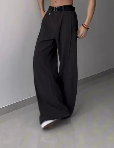 Men’s Slim Fit Wide Leg Pants Bottoms | Fashion | Casual | Streetwear